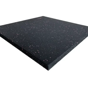 Black with Red Dots Rubber Gym Flooring for Outdoor Rubber Tiles