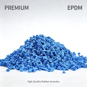 Blue EPDM Rubber Granules Raw Material for Rubber Tiles Playground Running Track Recreational Court Buffer Flooring