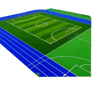 Blue Green Red PE Monofilament Artificial Grass 30 40 50mm for Football Soccer Playground Outdoor Indoor Multisports Turf