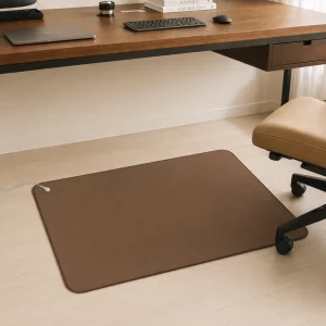 Brown Lamb Grain PU Leather Earthing Mat Conductive Anti-Static Grounding Pad for Home Study Office Use OEM/ODM Factory