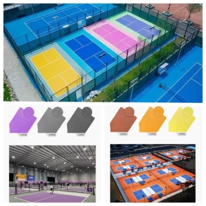 Bulk Order Faux Wood Grain Pvc Pickleball Court Layout Club Match Readily Available Cushioning Properties Deal