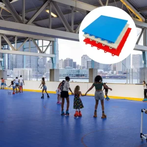 CE Standard Interlocking Portable PP Roller Skating Flooring Tiles