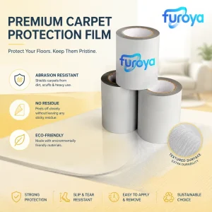 Carpet Protection PE Film Paint Protection Dust Control Greaseproof High-Gloss Temporary Floor Covering Film