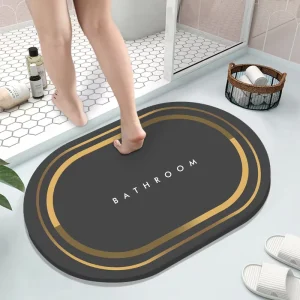 Carpet Toilet Anti Slip Quick Drying Diatom Mud Soft Mat Super Absorbent Bathroom Waterproof Floor Mats Bath Rug