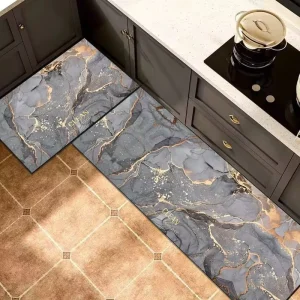 Cartoon Antique Kitchen Mat Water- and Oil-Absorbent Quick-Drying Dirt-Resistant Easy-Care Non-Slip