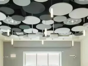 Ceiling Acoustic Panels Suspended Cloud Baffles Sound Absorbing Board for Classroom Noise Control