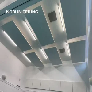 Ceiling Panels Dia 900 1200mm Acoustic Island Eco friendly Modern Design Fibreglass Square Sound absorbing Cafeteria Coffee