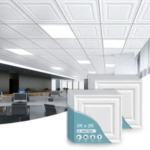 Ceiling Tiles Designing Panels Boards Drop Decorative Bathroom Cladding Acoustic False Panel Plastic Room Bedroom PVC Tile 2×2 4
