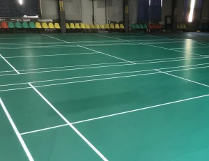 Certified Full Set PVC Badminton Court Flooring Complete Roll With Marking Tape Customizable Standard Court Lines for Gym Sports