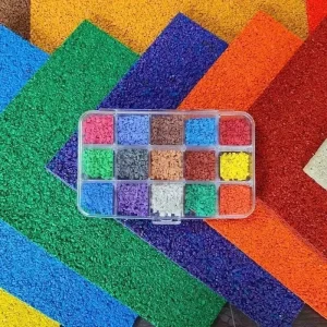 Child Safe EPDM Rubber Particles Sports Flooring Eco Friendly Shock Absorption Anti Bacterial Weather Resistant UV Grade