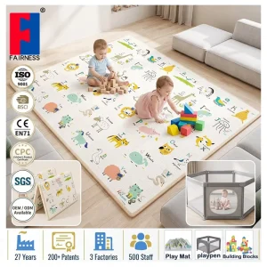 Children’s Folding 2cm XPE Foam Crawling and Play Mat Picnic Rug