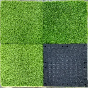 China Factory Professional Football 30 40 mm Pitch Artificial Grass Rubber Tiles Lawn for Gym Training