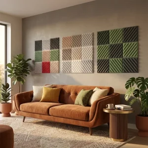China Manufacturer 3D Sculptural Design Polyester Fiber Acoustic Panels Soundproof Wall Tiles for Luxury Hotel Decor