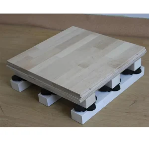 China Safety Economical Smooth Prefinished Basketball Hardwood Flooring Sport Wooden Flooring Mat Exported