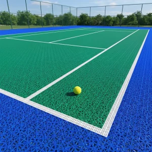 China Supply PP Plastic Eco-Friendly Anti-Slip Shock Absorption Interlocking Floor Tiles for Tennis Court Sports Flooring