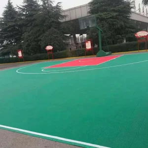 China supplier outdoor pp multi colored sports flooring