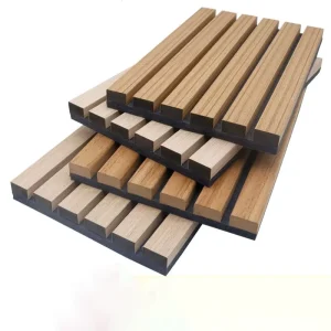 Classic Acoustic Panel Indoor Soundproof Wall MDF Acoustic Panels Eco Friendly Slatted Panels European Living Room