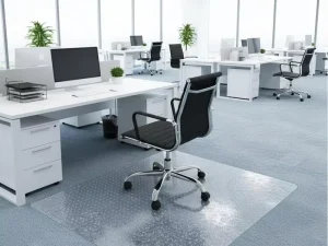 Clear PVC Chair Floor Mat for Home and Commercial Use Non-Slip Hard Floor Protector