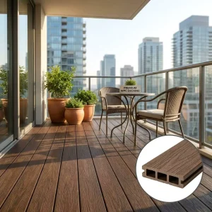 Co-Extrusion WPC Composite Decking Waterproof Anti-Slip Outdoor Wood Plastic Deck Board