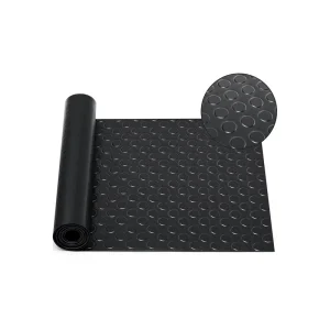Coin Plate Rubber Flooring Roll Mat Heavy Duty Garage Floor Mat PVC Water Stain Outside Resistant Parking Rv Trailer Flooring