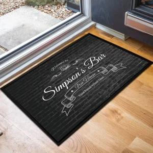 Color Welcome Front Door Mat Non Slip Rubber Outdoor Doormat Blank Black Custom Logo Entrance Floor Mat
