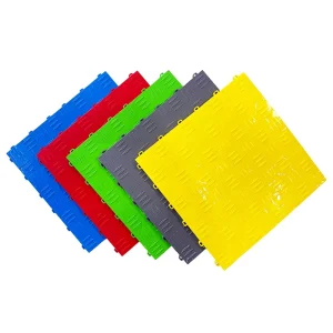 Colored Vinyl Garage Floor Tiles Anti-Slip Plain for Indoor Workshops Warehouses and Basements