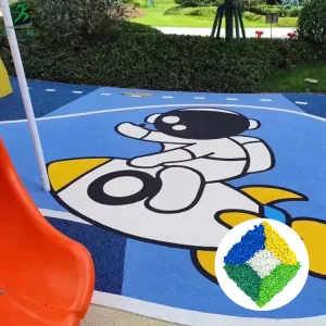 Colorful Environmentally Friendly EPDM Rubber Granules for Parks Kindergartens Schools Sports Flooring