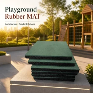 Colorful Interlocking Playground Rubber Mat Eco Friendly Non Toxic Rubber Floor Tile for Kids Play Area Garden School Yard