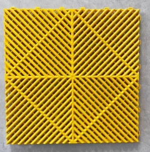 Colorful Interlocking Waterproof Square Plastic Garage Floor Tiles Rigid Modular Wear-Resistant Graphic Design