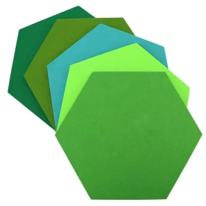Colorful Modern High Density Soundproof Hexagon Acoustic Wall Panels with Polyester Fiber for Hotels Schools Apartments