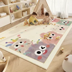 Colorful Music Themed Square Child Room Baby Play & Crawling Mat Large Area Polyester Bedroom Carpet