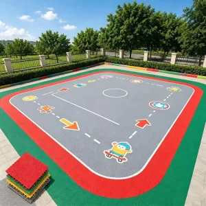 Colorful PP Interlock Modular Flooring Outdoor Playground Floor for Kindergarten Recreation Area