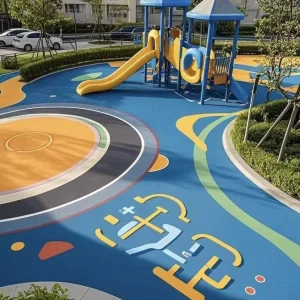 Colorful Rubber Flooring for Multi Sport Indoor Outdoor Playgrounds