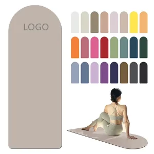 Colourful 5mm Non-Slip Arch PU Rubber Yoga Mat for Pilates and Home Workout, Custom Logo