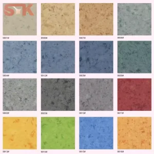 Commercial Antibacterial 3.0mm Emerald Stone Pattern UV-Treated Dense-Base Plastic Vinyl Flooring Roll