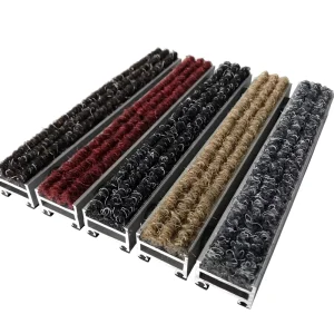 Commercial-Grade Aluminum Entrance Mat, Built-In, Slip-Resistant, Office Use