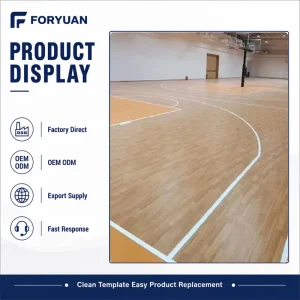 Commercial Grade Anti Slip Indoor PVC Sports Flooring Roll For Basketball Football Training Facility Renovation Projects