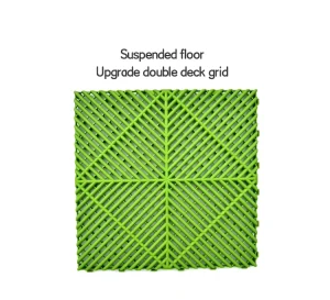 Commercial Grade Interlocking PP Plastic Garage Car Wash Floor Tile Non-Slip Textured Surface Chemical Resistant