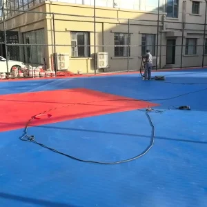 Commercial Grade Interlocking Silicone Fireproof High Density Indoor Basketball Badminton Flooring 8mm Durable