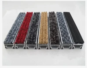 Commercial Grade Recessed Aluminum Door Mats Outdoor Indoor Puzzle Pattern Plain Samples Available Custom Business Floor Mats