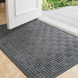 Commercial-Grade Recycled PET Abstract Pattern Entrance Floor Mat for Home Hotel Office, High-Traffic Indoor Outdoor Use