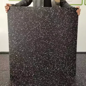 Commercial Grade Rubber Gym Flooring Mats 1m x 1m 15-30mm Shock Absorbing for Weightlifting and Fitness