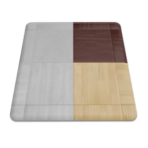 Commercial Grade Wood Grains PVC Rubber Gym Mats Flooring Odorless Absorption Gym Flooring Rubber Tiles