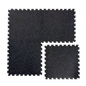 Commercial Gym Interlocking Composite Dual-Layer EPDM Rubber Flooring Tile Shock-Absorbing Wear-Resistant Mat