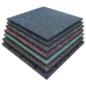 Commercial Gym Rubber Floor Mat 20mm Anti-Slip Eco-Friendly Waterproof Noise Absorbing Durable