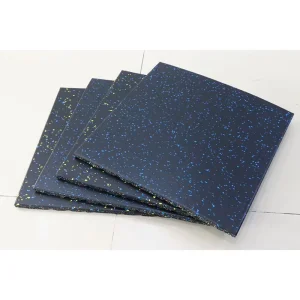 Commercial High Density EPDM Rubber Gym Flooring Mats Interlocking Anti Static Shock Absorbing Noise Reduction Easy Clean