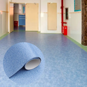 Commercial Homogeneous 0.65mm PVC Vinyl Flooring for Gym Hospital School Dancing Room Kindergarten Home Decoration