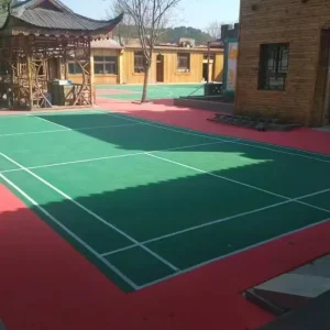 Commercial Pickleball Club Flooring Heavy Duty PP Modular Court Tiles Custom Color and Logo