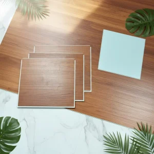 Commercial SPC Flooring 4mm Luxury Vinyl Planks Waterproof Rigid Core PVC Click Floor