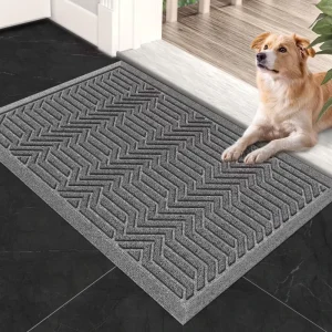 Commercial Stripe Door Mat Non-Slip Ribbed Carpet Roll Doormat Waterproof Rubber Washable Cushioned Hotel and Home Entrance Mat